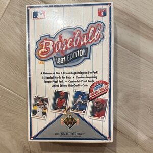 1991 MLB Upper Deck Baseball cards box